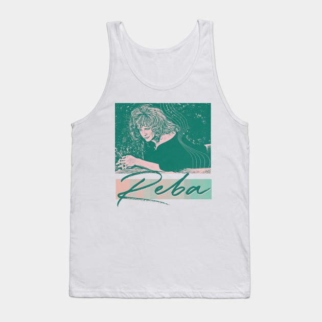 Reba McEntire // Retro Aesthetic Fan Design Tank Top by unknown_pleasures